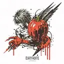 Death note with the name Roma tattoo design idea