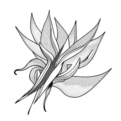 Bird of Paradise tattoo design idea
