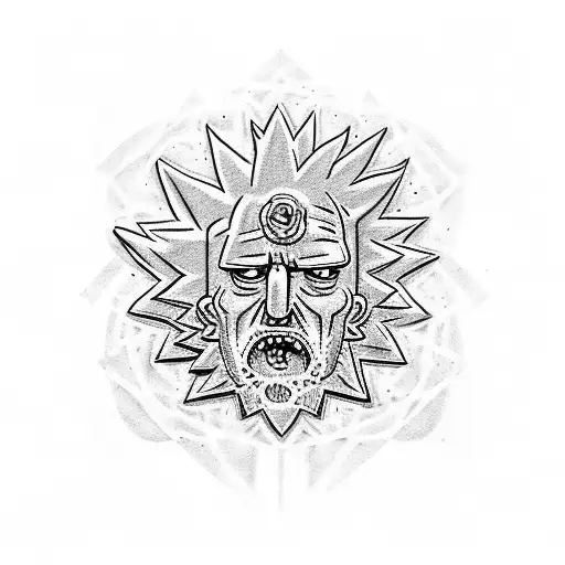 ricky and morty tattoo design idea