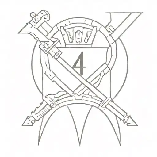 A tattoo of the Task Force 141 emblem with König's callsign or a weapon he's known for. tattoo design idea