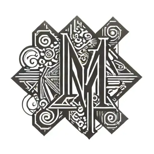 letters M & P tattoo design idea