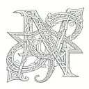 letters M & P intertwined tattoo design idea