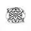 celtic knot mother with two daughters  tattoo design idea