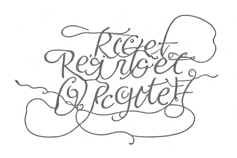Regret is the greatest pain that exists tattoo design idea