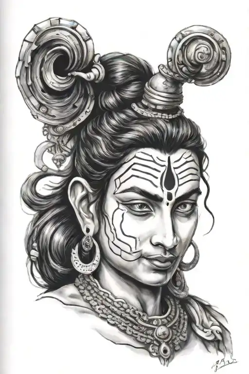 I am an portrait painter, traveller and worship lord shiva and my lover name is juhi and I move like a breeze, elusive a tattoo design idea