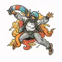 skydive swoop tattoo design idea