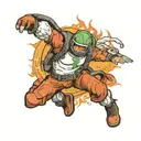 skydive swoop tattoo design idea