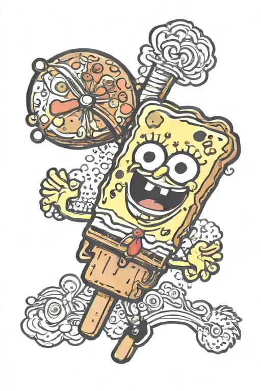Spongebob Popsicle tattoo design idea