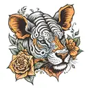 Clementine blossom flowers, tornado, rhino, lion, Bassett hound, Minnesota, lakes, CLHH tattoo design idea