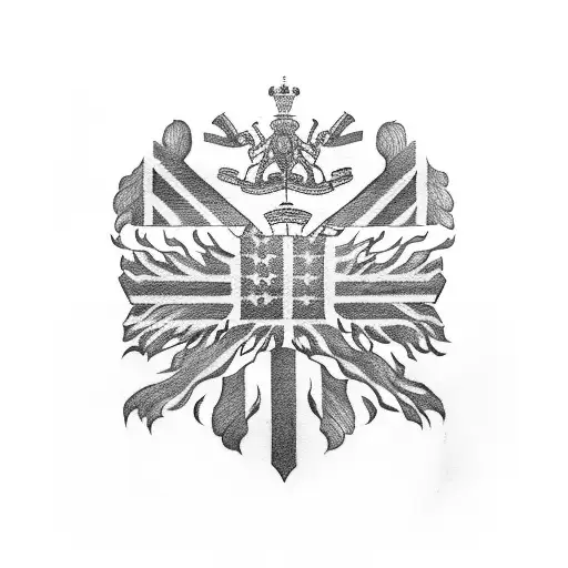 uk flag and philippines flag tattoo design idea