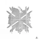 uk flag and philippines flag tattoo design idea