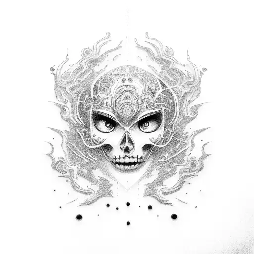 soul escaping 3d tattoo design idea