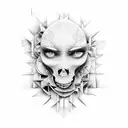 soul escaping 3d tattoo design idea