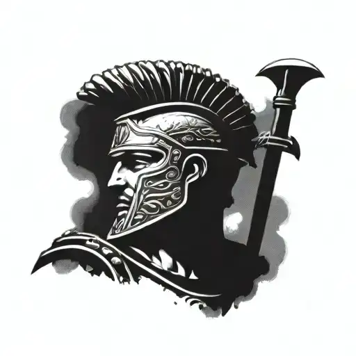 Roman soldier tattoo design idea