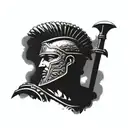 Roman soldier tattoo design idea