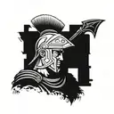 Roman soldier tattoo design idea