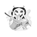 mulan tattoo design idea