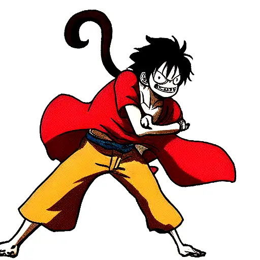 monkey d luffy tattoo design idea