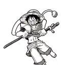 monkey d luffy tattoo design idea