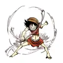 monkey d luffy tattoo design idea