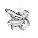 mirror carps tattoo design idea