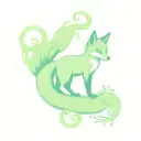 kitsune fox Cherry tree roots tattoo design idea