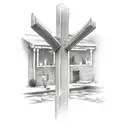 empty tomb looking out at crosses and an olive garden tattoo design idea