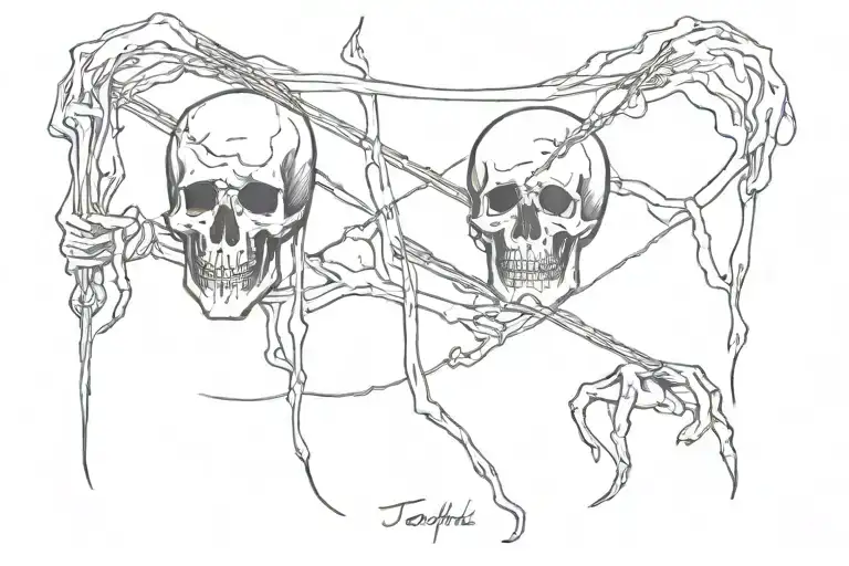Death makes everyone equal tattoo design idea