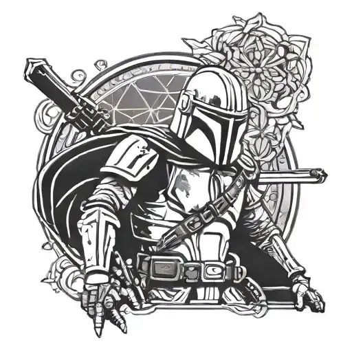 mandalorian tattoo design idea