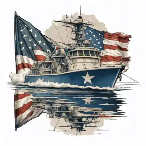 navy cruiser wakeboard second amendment veteran tattoo design idea