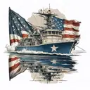 navy cruiser wakeboard second amendment veteran tattoo design idea