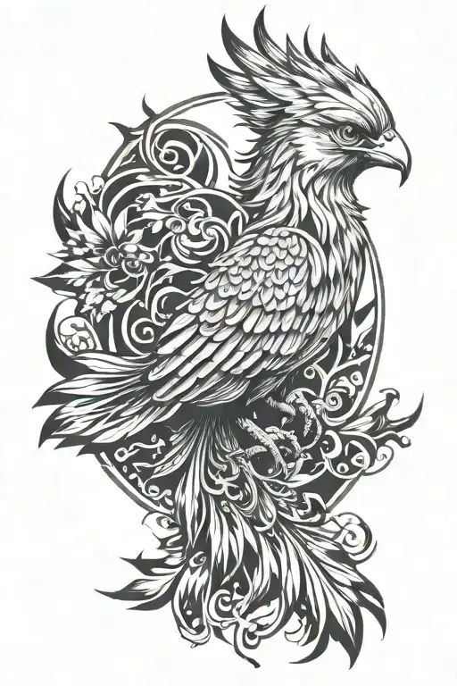 firebird named phoenix tattoo design idea