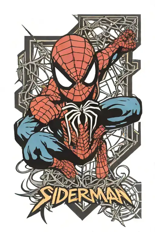 spiderman logo tattoo design idea
