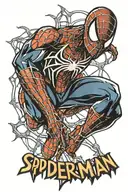 spiderman logo tattoo design idea