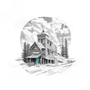 old west Wyoming hunting tattoo design idea