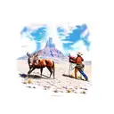 old west Wyoming hunting tattoo design idea