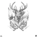 old west Wyoming hunting tattoo design idea