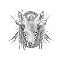 old west Wyoming hunting tattoo design idea