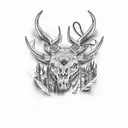 old west Wyoming hunting tattoo design idea