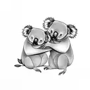 koala and bear tattoo design idea