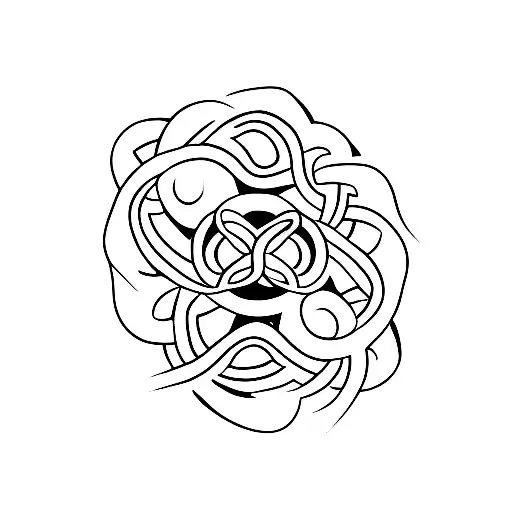 karma with infinity sign  tattoo design idea