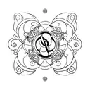 karma with infinity sign  tattoo design idea