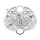 karma with infinity sign  tattoo design idea