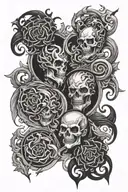 good vs evil tattoo design idea