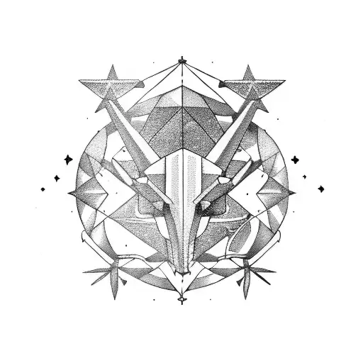 constellation sagittarius and pisces tattoo design idea