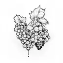 grape wine tattoo design idea