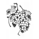 grape wine tattoo design idea