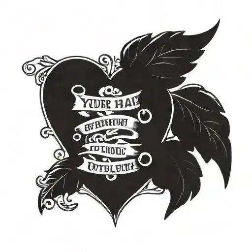 An American traditional style tattoo based off of this Bible verse: Your word I have hidden in my heart, That I might no tattoo design idea