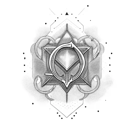 The letters Alpha Omega tattoo design idea