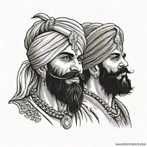 Punjab and fight   tattoo design idea